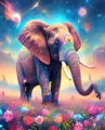 Diamantmalerei Tiere Eule Elefant Kuh 25x25 bis 40x40cm – Farbe DZDP59949