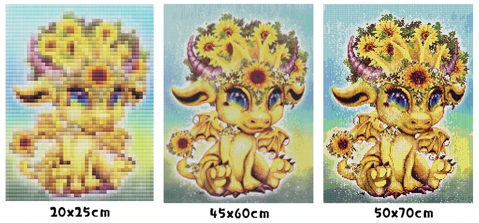 Diamantmalerei Tiger Drache 120 Farben Harz Acryl 30x40cm bis 45x60cm