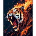 Diamantmalerei Tiger Drache 120 Farben Harz Acryl 30x40cm bis 45x60cm – Farbe 120 Colors-BQ BY-23