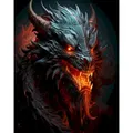 Diamantmalerei Tiger Drache 120 Farben Harz Acryl 30x40cm bis 45x60cm – Farbe 120 Colors-BQ BY-17