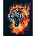 Diamantmalerei Tiger Drache 120 Farben Harz Acryl 30x40cm bis 45x60cm – Farbe 120 Colors-BQ BY-16