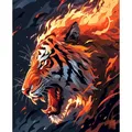 Diamantmalerei Tiger Drache 120 Farben Harz Acryl 30x40cm bis 45x60cm – Farbe 120 Colors-BQ BY-14