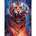 Diamantmalerei Tiger Drache 120 Farben Harz Acryl 30x40cm bis 45x60cm – Farbe 120 Colors-BQ BY-12