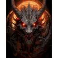 Diamantmalerei Tiger Drache 120 Farben Harz Acryl 30x40cm bis 45x60cm – Farbe 120 Colors-BQ BY-13