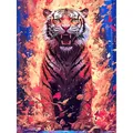 Diamantmalerei Tiger Drache 120 Farben Harz Acryl 30x40cm bis 45x60cm – Farbe 120 Colors-BQ BY-11