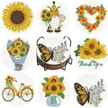 Diamantmalerei Untersetzer Blumen Cartoon 6 oder 8 Stück – Farbe 8pcs-BD053