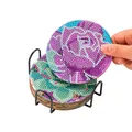 Diamantmalerei Untersetzer Kits Blume 10 x 10 cm Acryl – 2