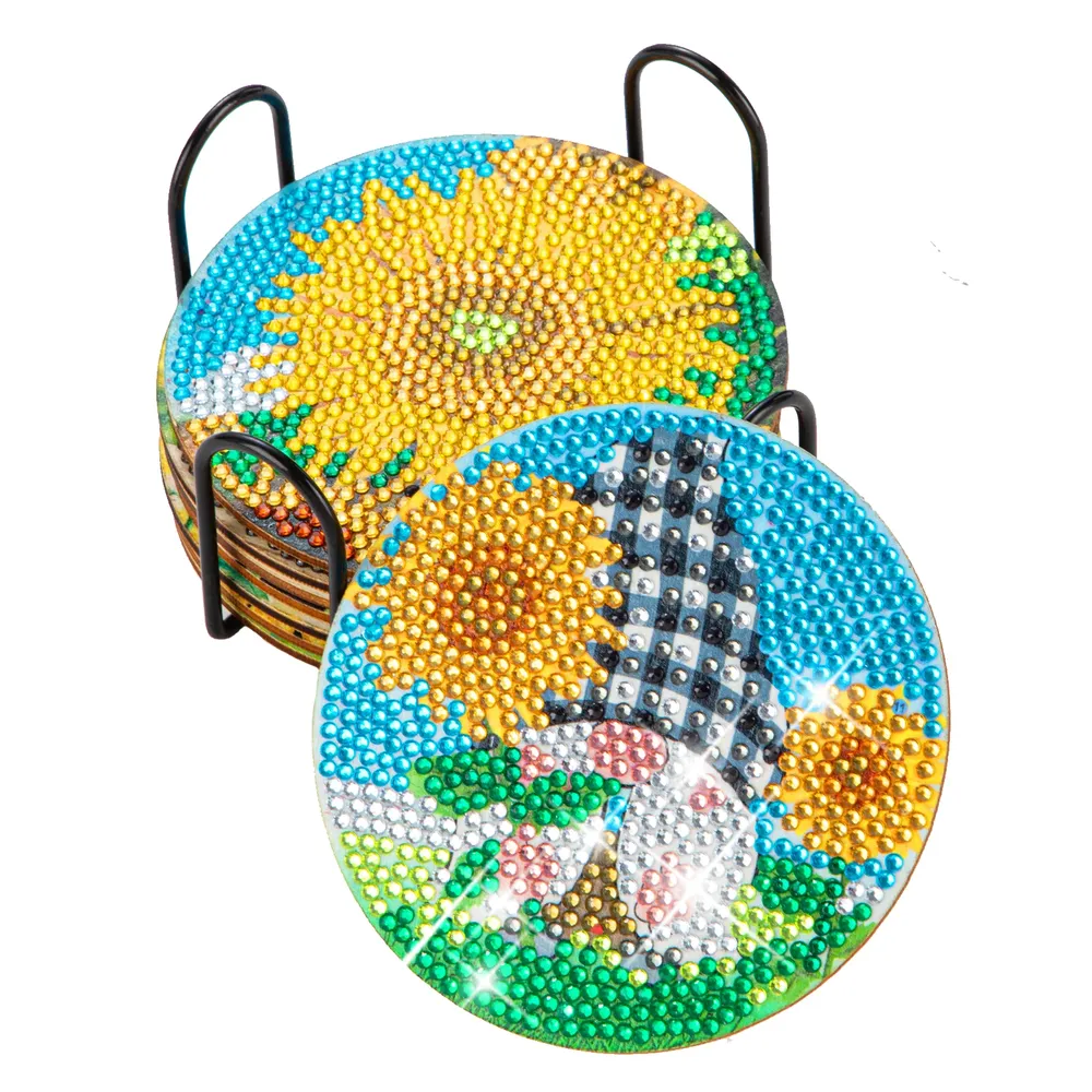 Diamantmalerei Untersetzer Kits Blume 10 x 10 cm Acryl