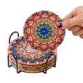 Diamantmalerei Untersetzer Kits Blume Spezialform Bohrer Acryl – 4