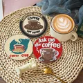 Diamantmalerei Untersetzer Set mit Halter Kaffee Muster Holz – 4