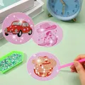Diamantmalerei Untersetzer Set mit Halterungen Pink Serie – 6