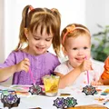 Diamantmalerei Untersetzer Set Spinnennetz mit Halter Holz – 5
