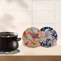Diamantmalerei Untersetzer Set Tier Blumenmuster Gemustert Holz – 3