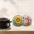 Diamantmalerei Untersetzer Set Tier Blumenmuster Gemustert Holz – 3