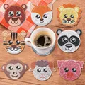 Diamantmalerei Untersetzer Set Tiermuster Anti-Rutsch Holz Küche – 5