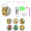 Diamantmalerei Untersetzer Set Weihnachten 10 x 10 cm Wasserdicht – 2