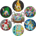 Diamantmalerei Untersetzer Set Weihnachten 10 x 10 cm Wasserdicht – Farbe BD001