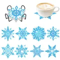 Diamantmalerei Untersetzer Set Weihnachten 10 x 10 cm Wasserdicht – Farbe BD061