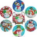 Diamantmalerei Untersetzer Set Weihnachten 10 x 10 cm Wasserdicht – Farbe BD003