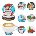 Diamantmalerei Untersetzer Set Weihnachtsmuster Spezialform Kristall – 1