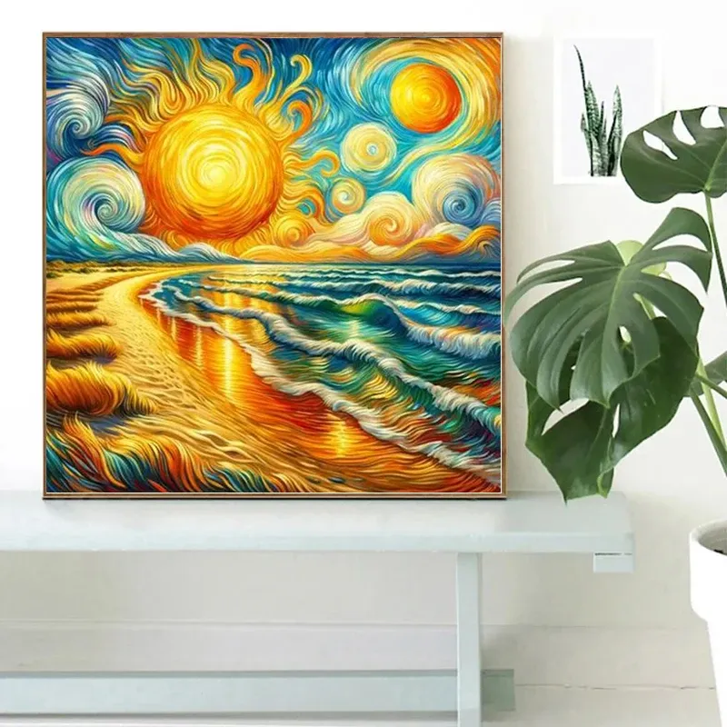 Diamantmalerei Van Gogh 30 x 30 bis 40 x 40 cm rund/eckig