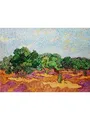 Diamantmalerei Van Gogh Abstrakt Mandelblüten Sternennacht – Farbe Grün (7)