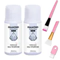 Diamantmalerei Versiegelung 60 bis 200 ml mit 3 Pinseln – Farbe 2 Pcs 60ML