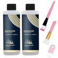 Diamantmalerei Versiegelung 60 bis 200 ml mit 3 Pinseln – Farbe 200ML-2Pcs