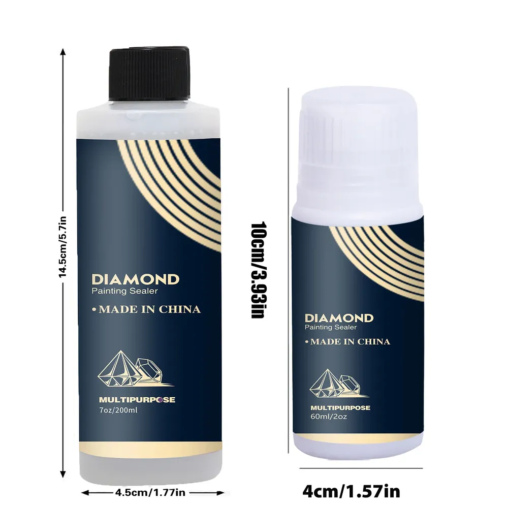 Diamantmalerei Versiegelung 60 bis 200 ml mit 3 Pinseln