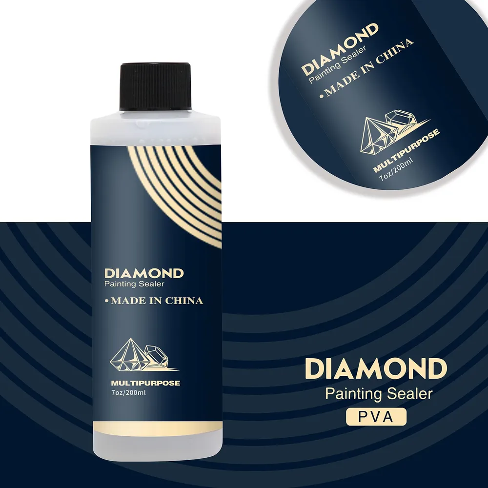 Diamantmalerei Versiegelung 60 bis 200 ml mit 3 Pinseln