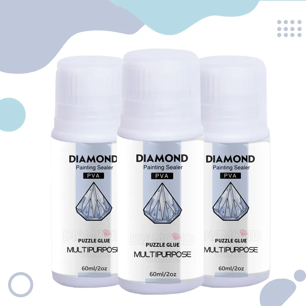 Diamantmalerei Versiegelung 60 bis 200 ml mit 3 Pinseln