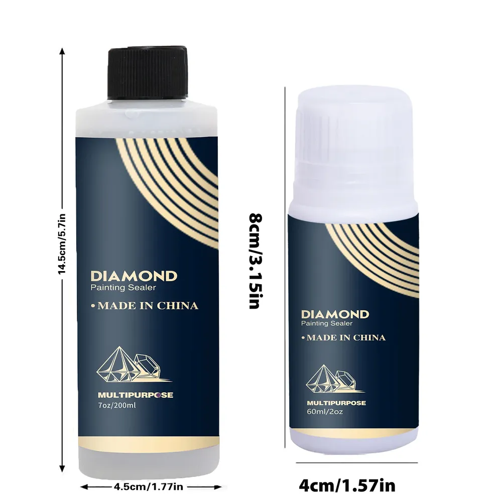 Diamantmalerei Versiegelung 60 bis 200 ml mit 3 Pinseln