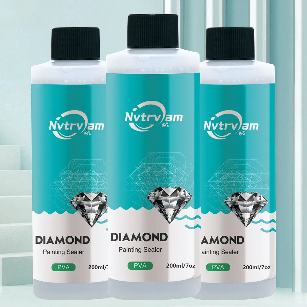Diamantmalerei Versiegelung 60 bis 200 ml mit 3 Pinseln