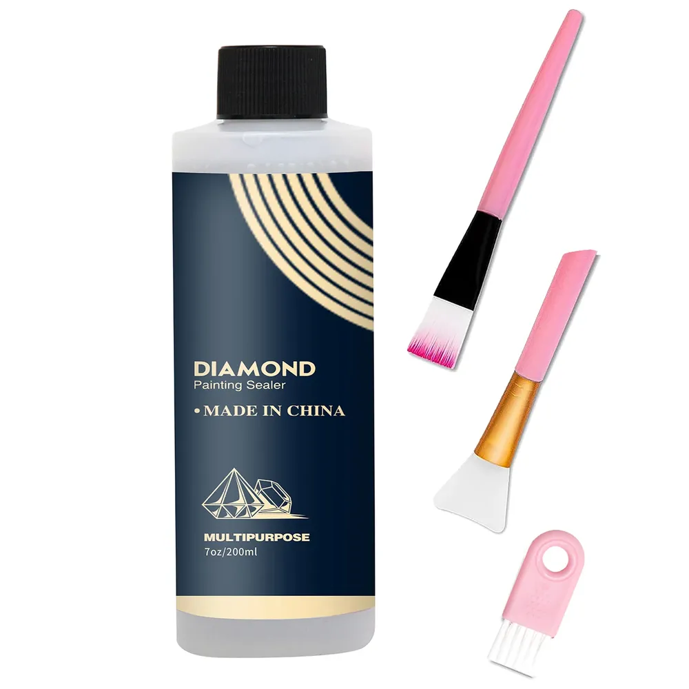 Diamantmalerei Versiegelung 60 bis 200 ml mit 3 Pinseln