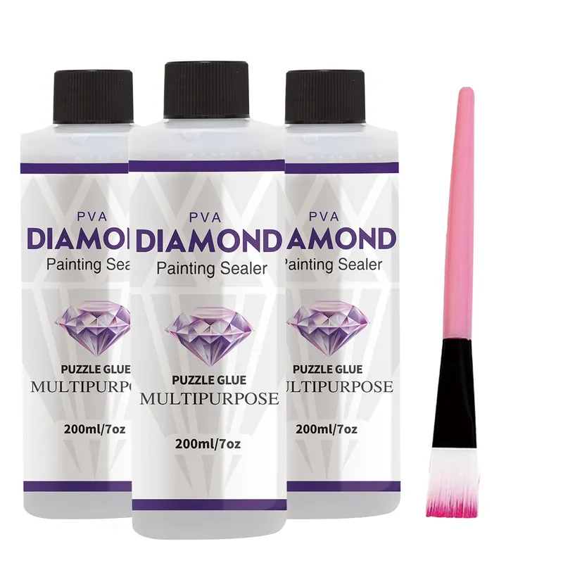 Diamantmalerei Versiegelung 60 bis 200 ml mit Silikonpinsel