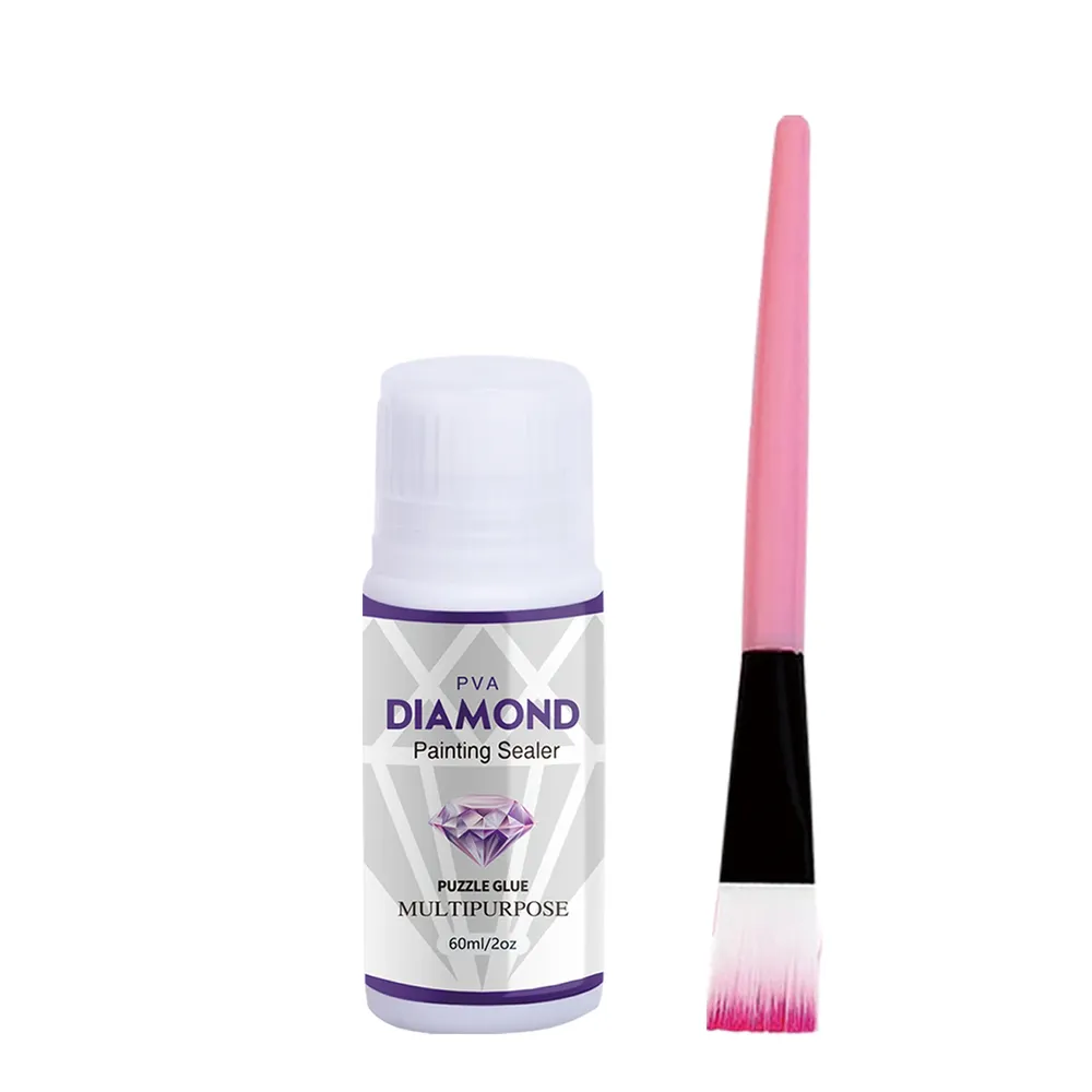 Diamantmalerei Versiegelung 60 bis 200 ml mit Silikonpinsel