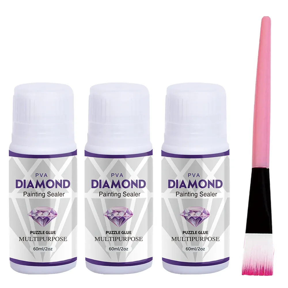 Diamantmalerei Versiegelung 60 bis 200 ml mit Silikonpinsel
