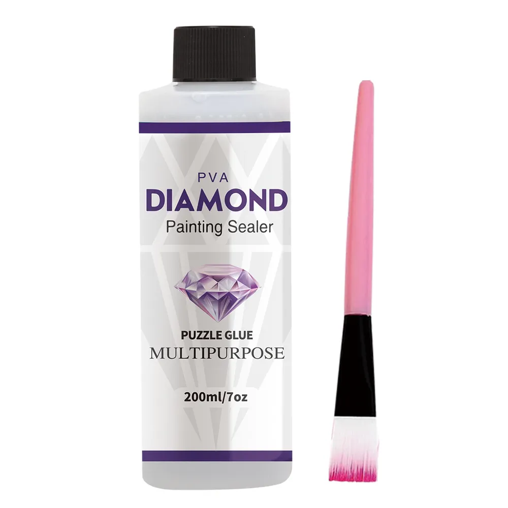 Diamantmalerei Versiegelung 60 bis 200 ml mit Silikonpinsel