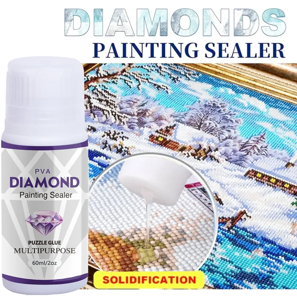 Diamantmalerei Versiegelung 60 bis 200 ml mit Silikonpinsel
