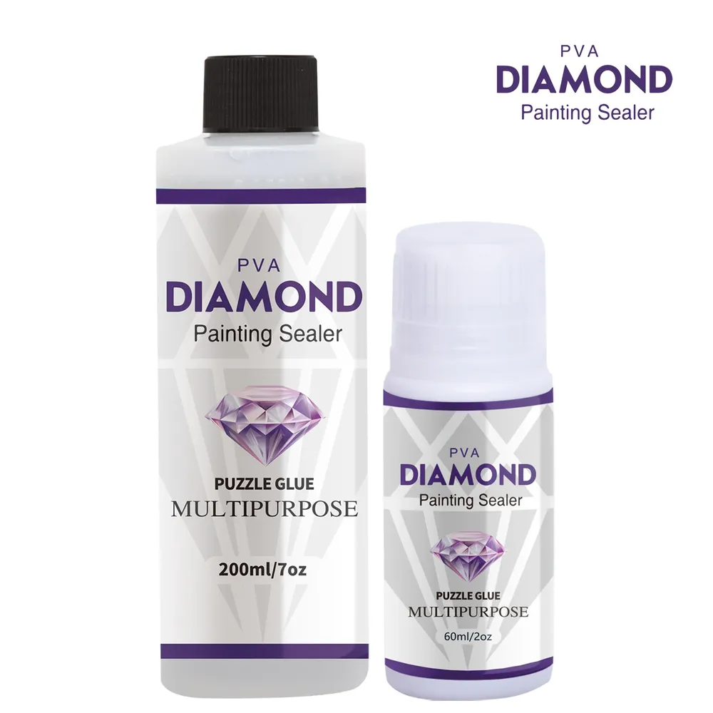 Diamantmalerei Versiegelung 60 bis 200 ml mit Silikonpinsel