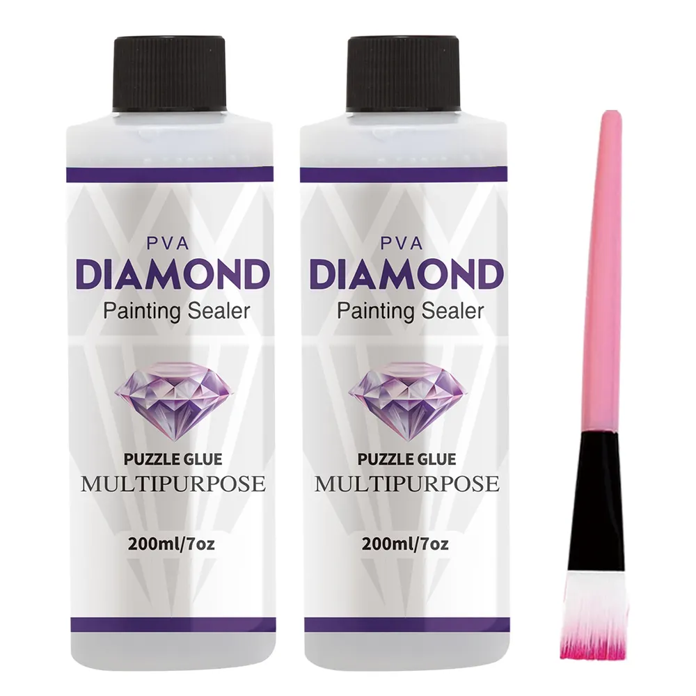 Diamantmalerei Versiegelung 60 bis 200 ml mit Silikonpinsel