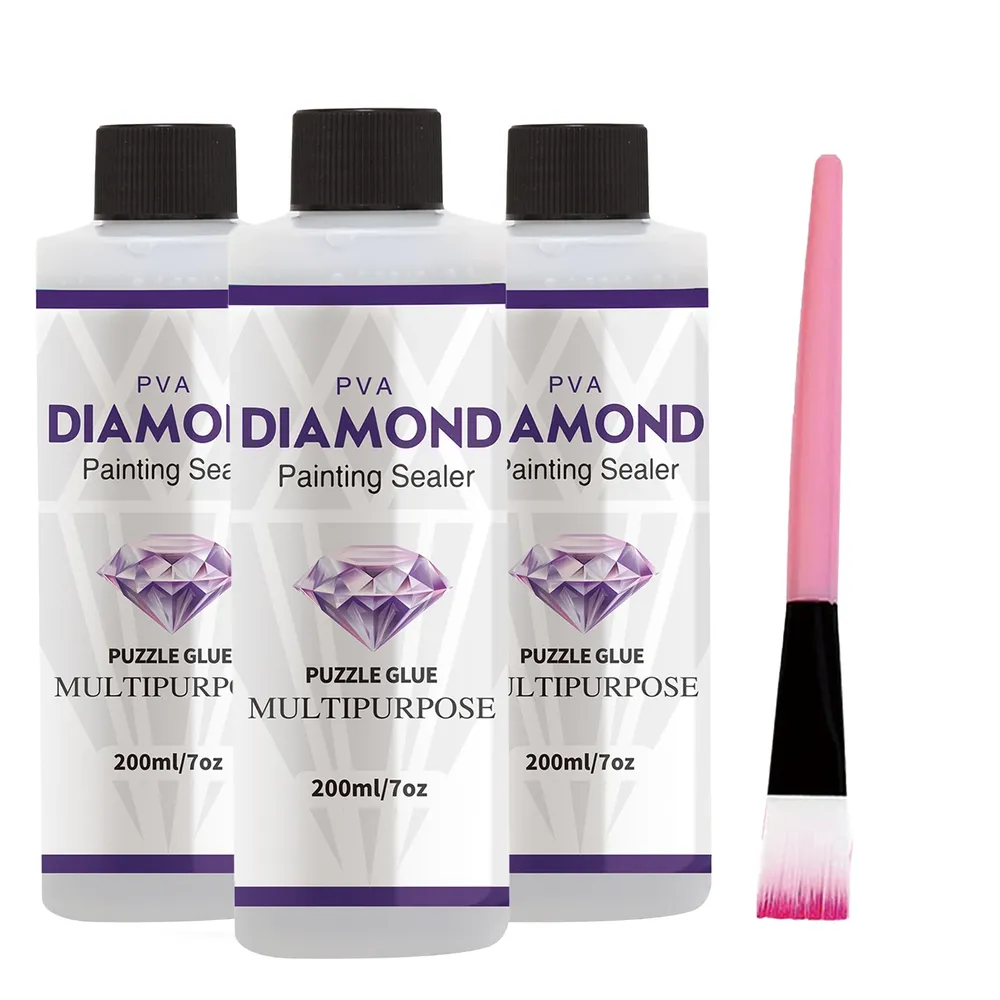 Diamantmalerei Versiegelung 60 bis 200 ml mit Silikonpinsel