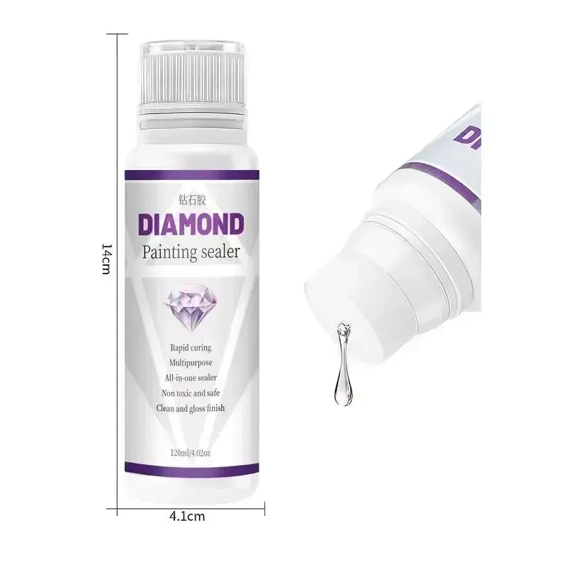 Diamantmalerei Versiegelungsmittel 120 ml klar mit Glanz