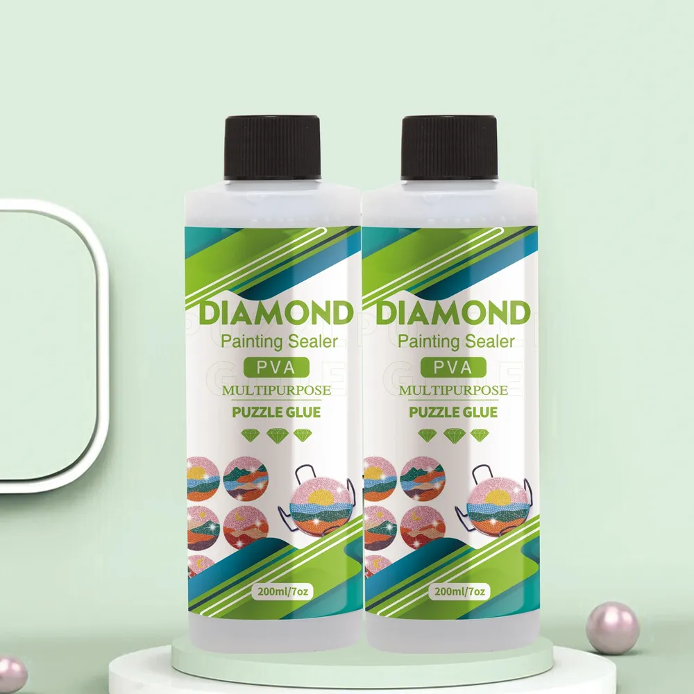 Diamantmalerei Versiegelungsmittel 60 bis 200 ml mit Pinseln