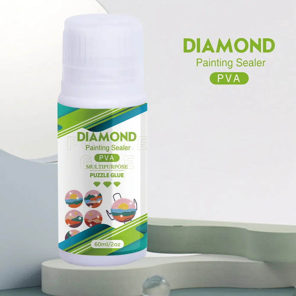 Diamantmalerei Versiegelungsmittel 60 bis 200 ml mit Pinseln