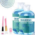 Diamantmalerei Versiegelungssets 120 bis 240 ml mit 3 Pinseln – Farbe 2 Pcs Blue