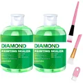Diamantmalerei Versiegelungssets 120 bis 240 ml mit 3 Pinseln – Farbe 2 Pcs Green