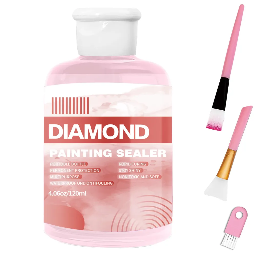 Diamantmalerei Versiegelungssets 120 bis 240 ml mit 3 Pinseln