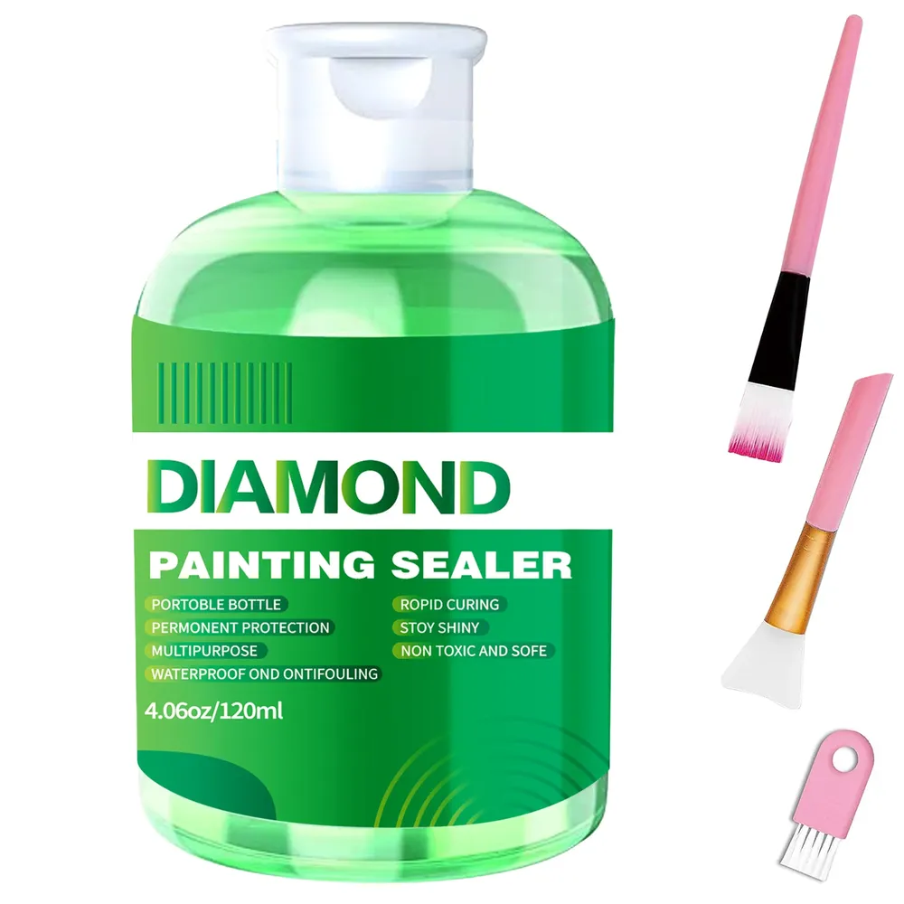 Diamantmalerei Versiegelungssets 120 bis 240 ml mit 3 Pinseln