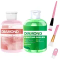 Diamantmalerei Versiegelungssets 120 bis 240 ml mit 3 Pinseln – Farbe Pink Grreen